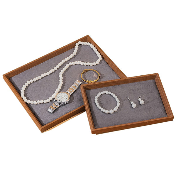 Solid Wood Jewelry Tray Wenwan Plate Jewelry Storage Jade Jadeite Look At The Pallet Display Props