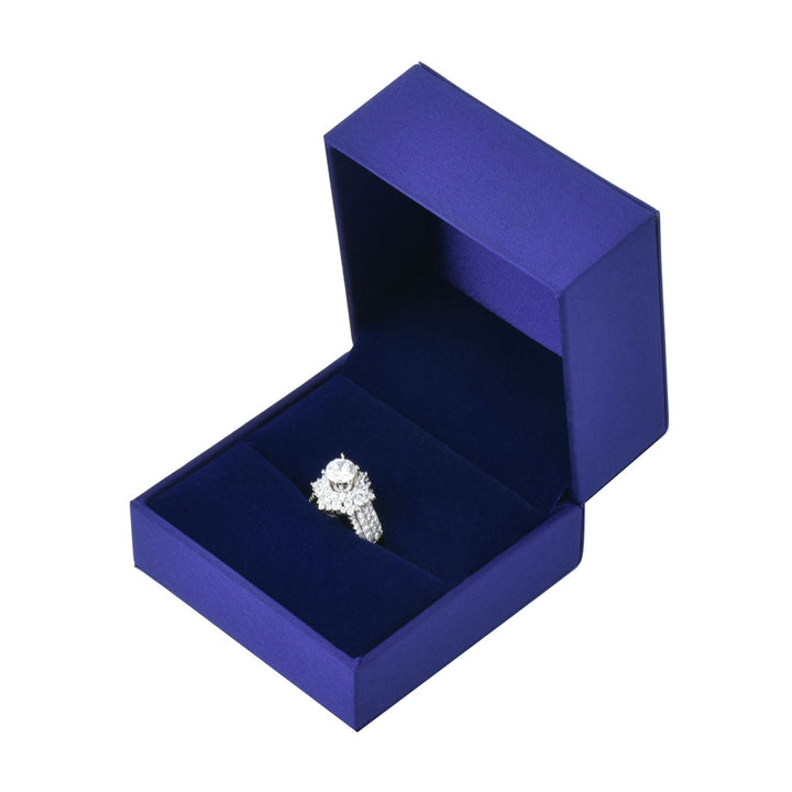 Elegant Square Shaped Blue Color Jewelry Package Boxes For Wedding