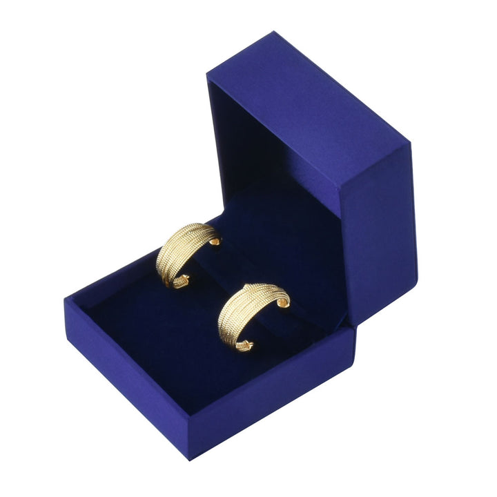 Elegant Square Shaped Blue Color Jewelry Package Boxes For Wedding
