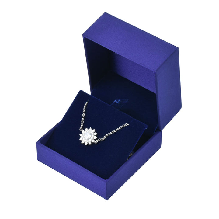 Elegant Square Shaped Blue Color Jewelry Package Boxes For Wedding
