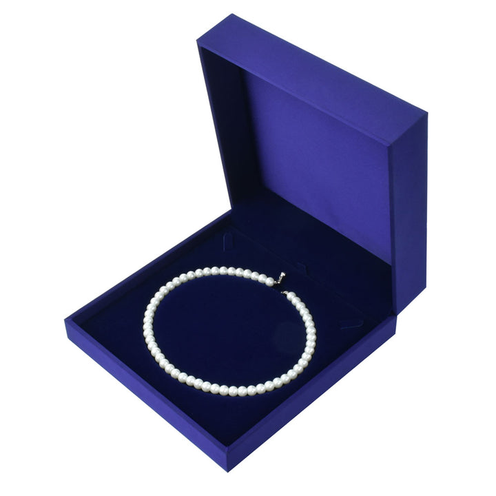 Elegant Square Shaped Blue Color Jewelry Package Boxes For Wedding