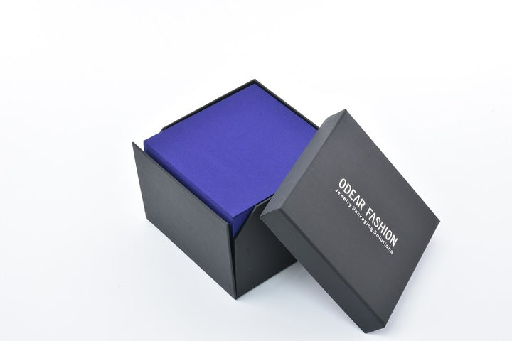Elegant Square Shaped Blue Color Jewelry Package Boxes For Wedding