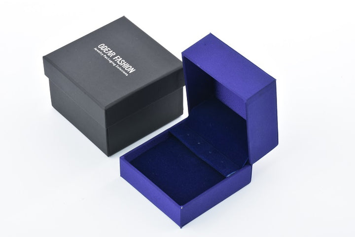 Elegant Square Shaped Blue Color Jewelry Package Boxes For Wedding