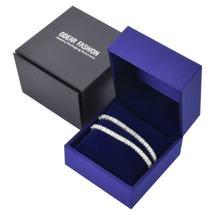 Elegant Square Shaped Blue Color Jewelry Package Boxes For Wedding