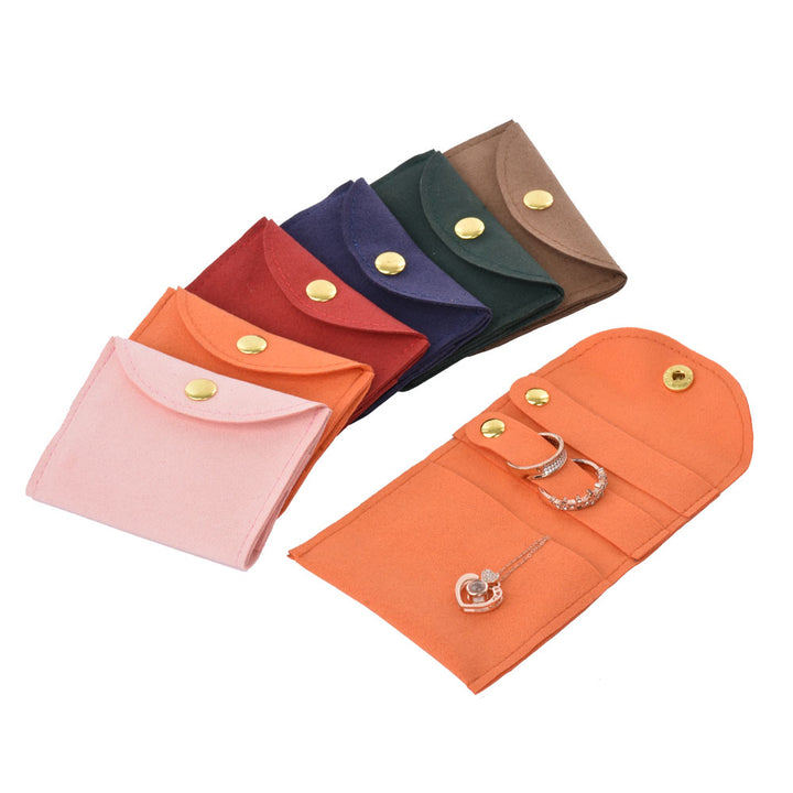 Elegant Multi Colors Microfiber Material Jewelry Package Pouches For Wedding Personal