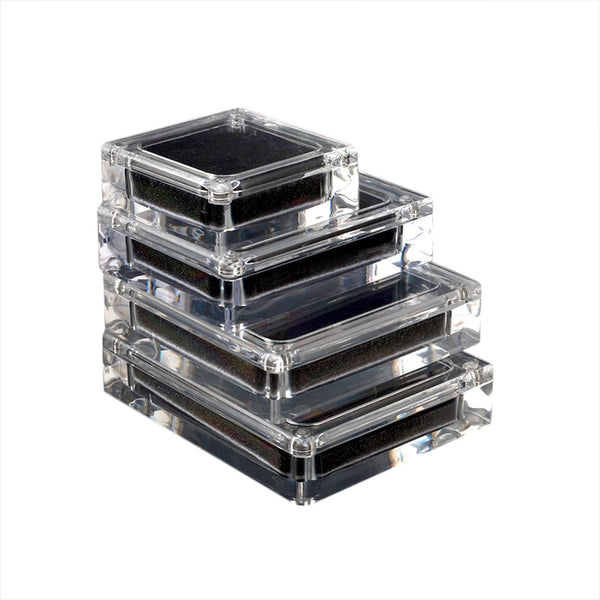 Acrylic Jewelry Display Box Ps Material Magnet Cover Jewelry Multi-functional Storage Box, Transparent Bare Diamond Box