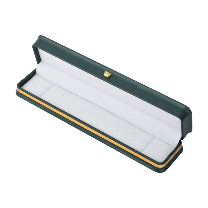 Fashion Design Elegant PU Waist Collection Jewelry Box With Gold Trim For Wedding