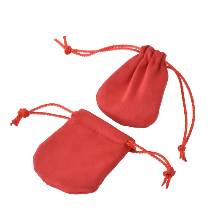 High-End Elegant Soft Touch Multi Colors Jewelry Package Velvet Pouch With Ribbon