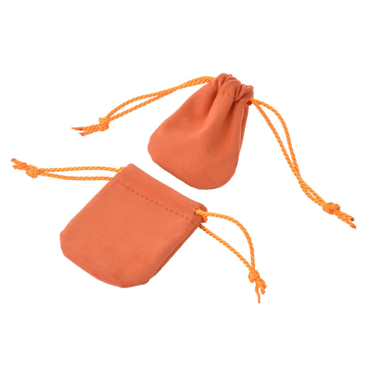 High-End Elegant Soft Touch Multi Colors Jewelry Package Velvet Pouch With Ribbon