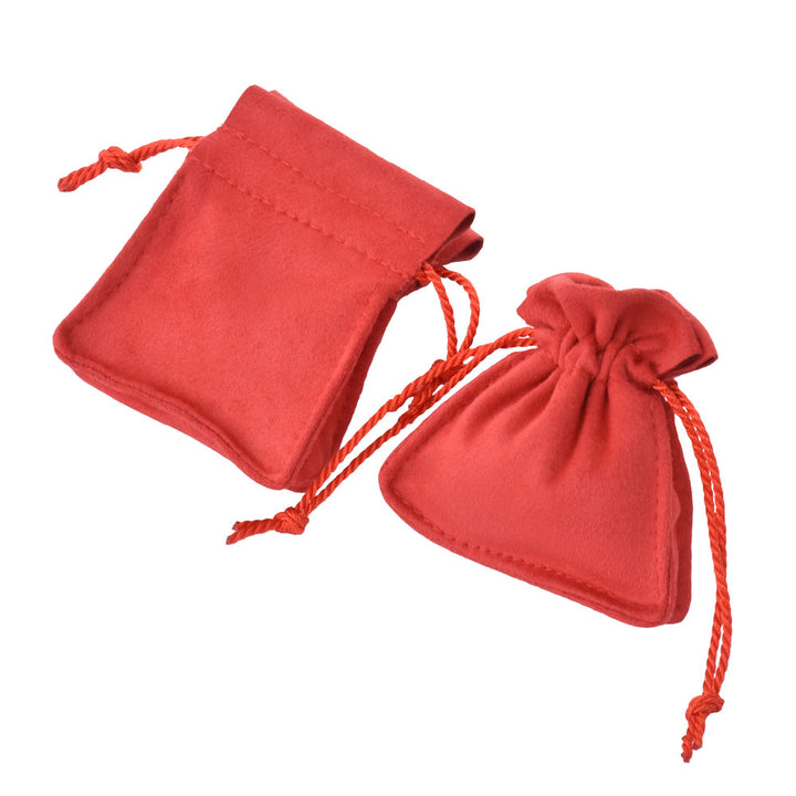 New Design Multi Colors Microfiber Material With Ribbon Jewelry Package Pouches