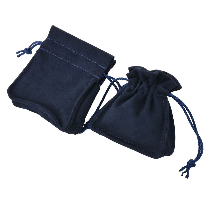 New Design Multi Colors Microfiber Material With Ribbon Jewelry Package Pouches