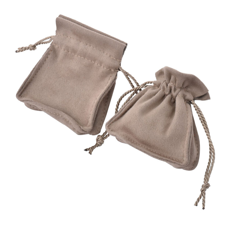 New Design Multi Colors Microfiber Material With Ribbon Jewelry Package Pouches
