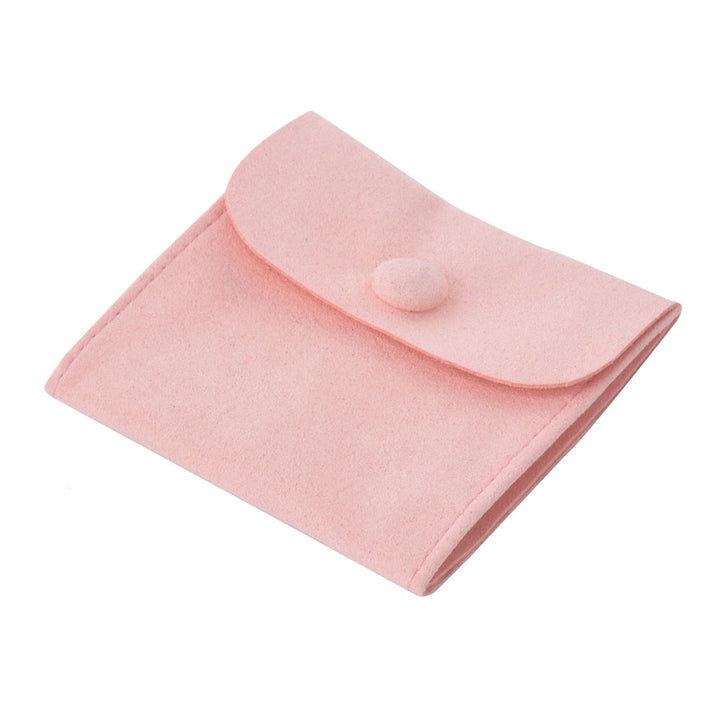 New Design Luxury Multi Colors Jewelry Package Microfiber Pouch With Button
