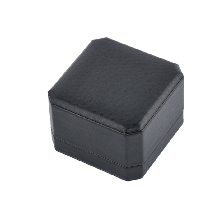 Black LED Jewelry Box, Square Velvet Wedding Gift Box for Proposal Engagement Wedding