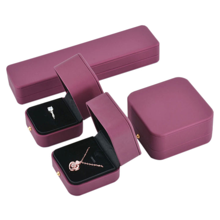 Luxury Rounded Corners Multi Color PU Leather Packaging Boxes For ...