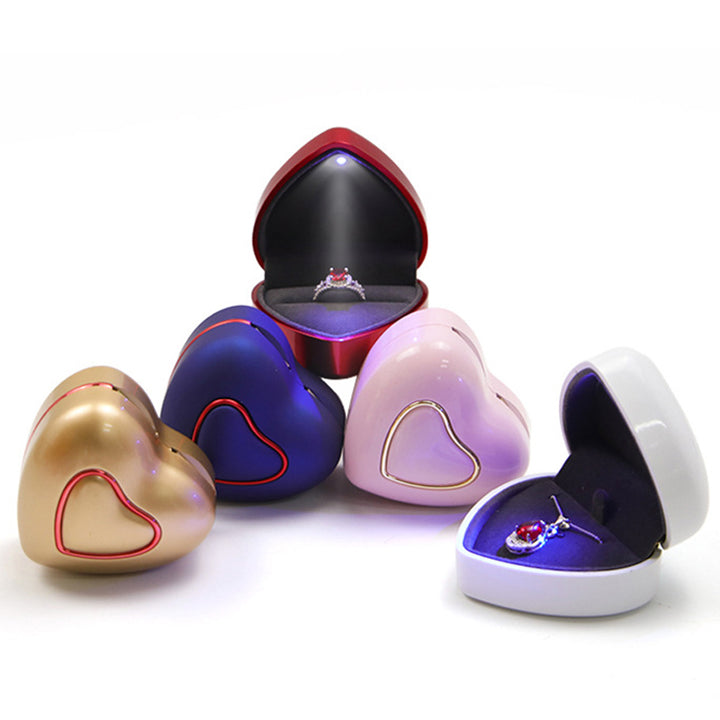 New heart-shaped multi-color led pendant box