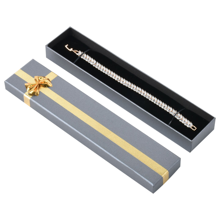 New Design Elegant Square Shaped Multi Color Bow Tie Jewelry Package Cardboard Box