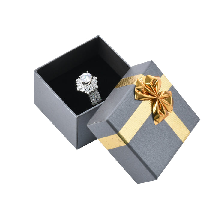 New Design Elegant Square Shaped Multi Color Bow Tie Jewelry Package Cardboard Box
