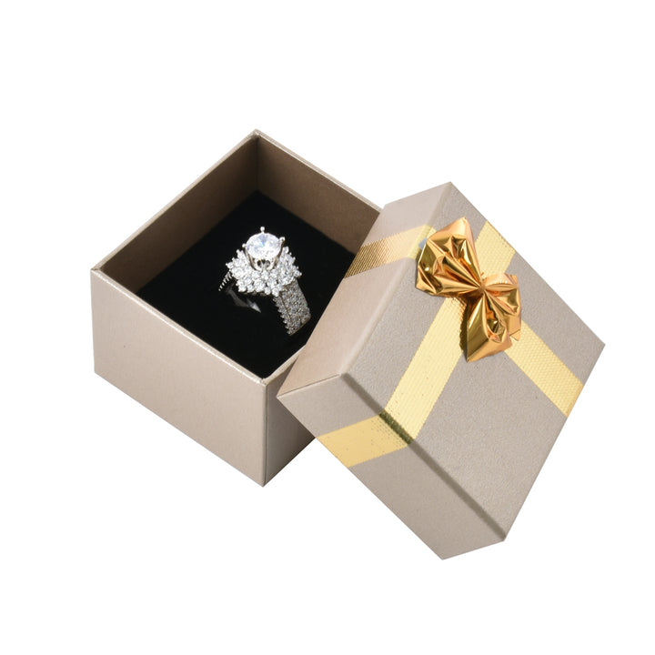 New Design Elegant Square Shaped Multi Color Bow Tie Jewelry Package Cardboard Box