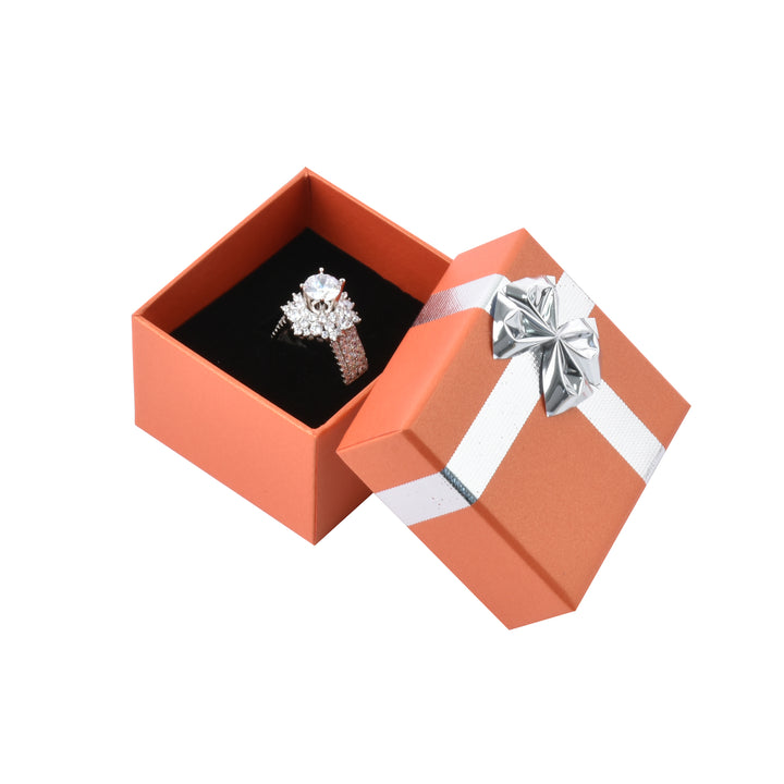New Design Elegant Square Shaped Multi Color Bow Tie Jewelry Package Cardboard Box