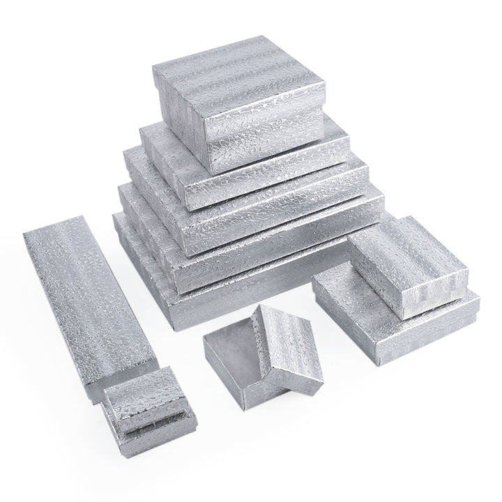 Sliver Foil Cotton Filled Cardboard Paper Box For Display