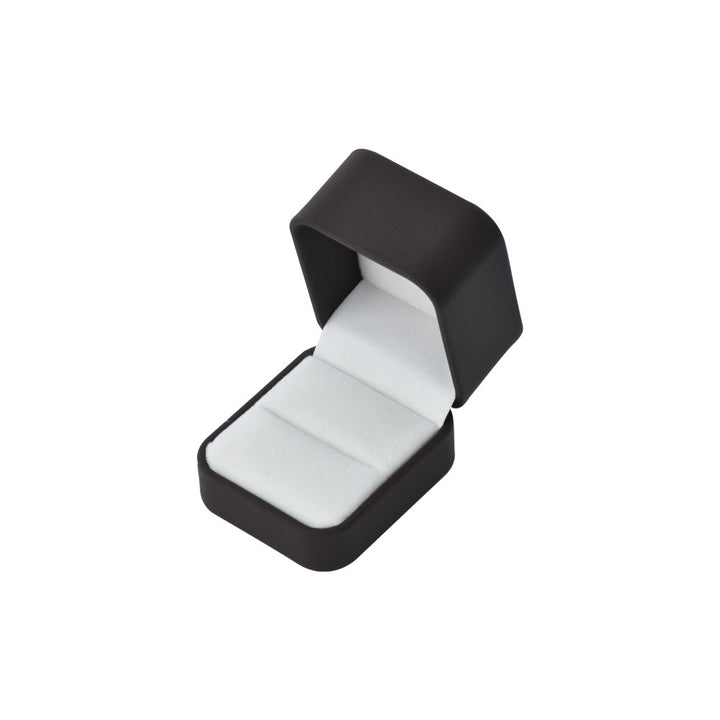 High-End Elegant Black Round Corner PU Materials Jewelry Package Boxes For Wedding