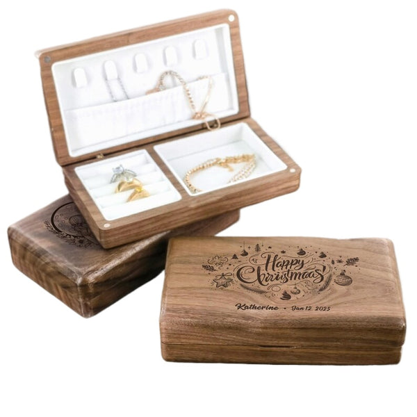 Personalized Jewelry Box, Travel Case for Women, Gifts for Her, Engraved Wood Jewelry Box, Bridesmaid Jewelry Box, Jewelry Organizer
