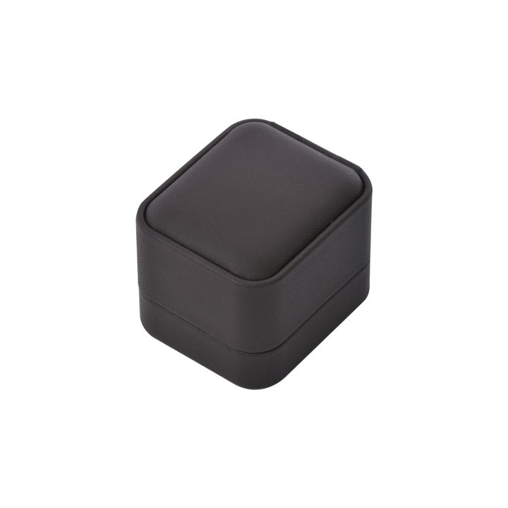 High-End Elegant Black Round Corner PU Materials Jewelry Package Boxes For Wedding