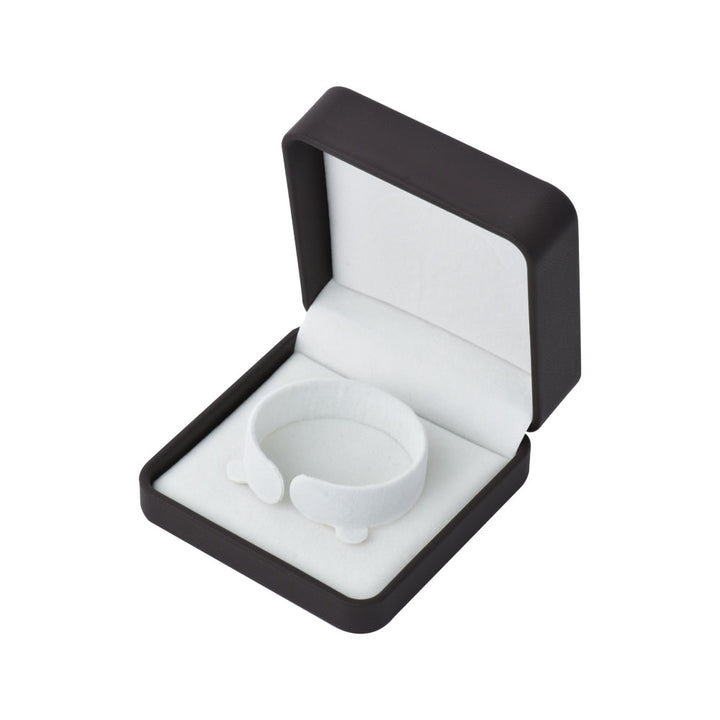 High-End Elegant Black Round Corner PU Materials Jewelry Package Boxes For Wedding