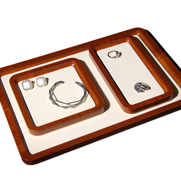 Jewelry Tray Display Tray, Real Wood Grain Ring, Bracelet, Wenwan Storage Tray, Look At The Tray, Jewelry Props.