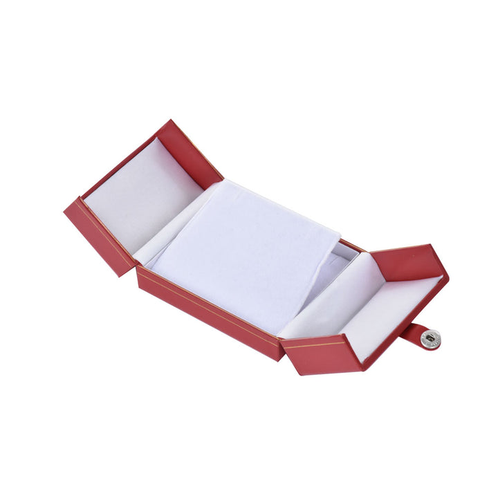 Luxury Elegant Multi Color Jewelry Leatherette Box With Gold Trim Button For Wedding Display