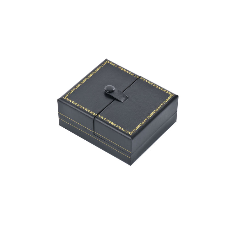 Luxury Elegant Multi Color Jewelry Leatherette Box With Gold Trim Button For Wedding Display