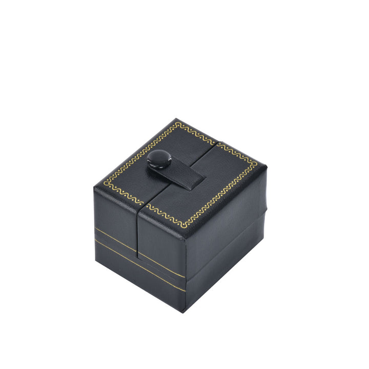 Luxury Elegant Multi Color Jewelry Leatherette Box With Gold Trim Button For Wedding Display