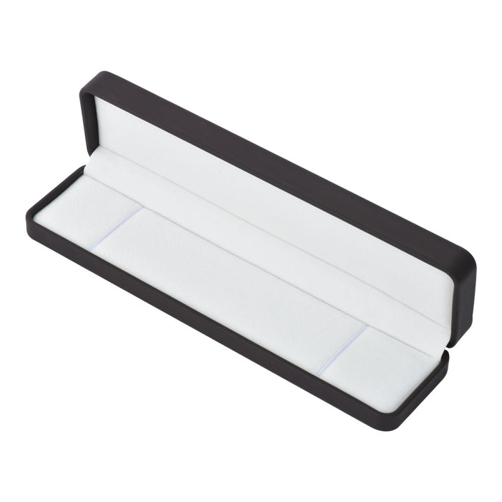 High-End Elegant Black Round Corner PU Materials Jewelry Package Boxes For Wedding