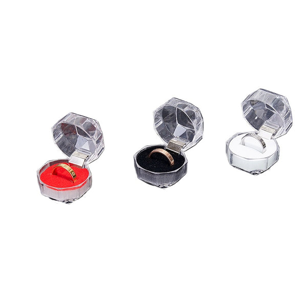 Jewelry Packaging Box Acrylic Flip Transparent Packaging Box Jewelry Packaging Box Ring Box Crystal Jewelry Storage Box