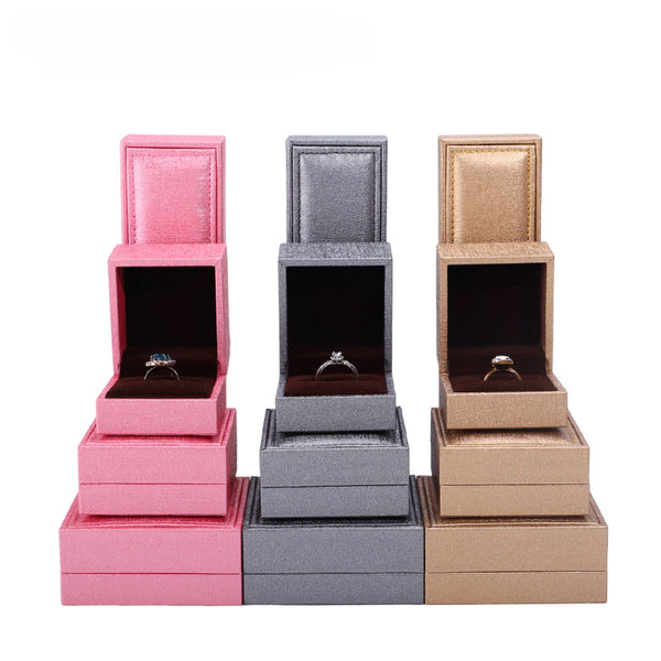 Brushed Leather Pu Jewelry Box, Ring Pendant Necklace Box, Jewelry Storage Box, Bracelet Bracelet Packaging Box.