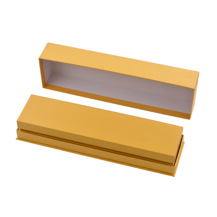 High-End Elegant Yellow Color Jewelry Package Box Set With Paper Bag
