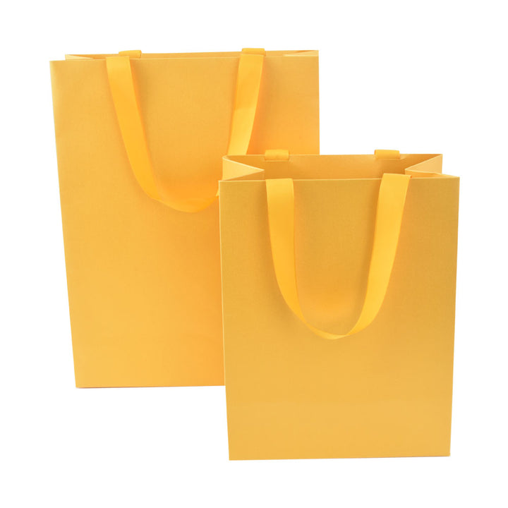 High-End Elegant Yellow Color Jewelry Package Box Set With Paper Bag