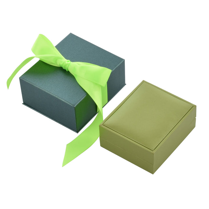 Elegant Luxury Green Color Jewelry Package Box Set With Multi Color GPaper Bag