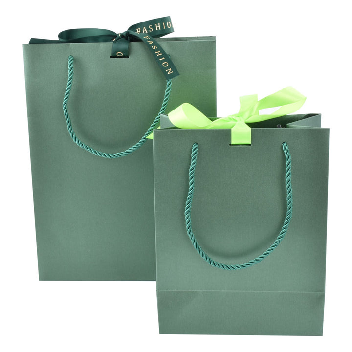 Elegant Luxury Green Color Jewelry Package Box Set With Multi Color GPaper Bag