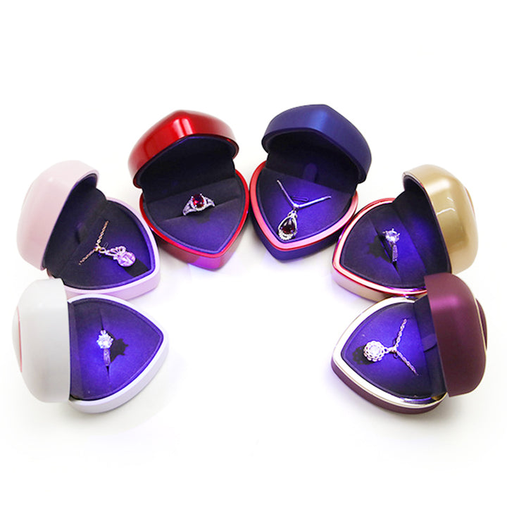 New heart-shaped multi-color led pendant box