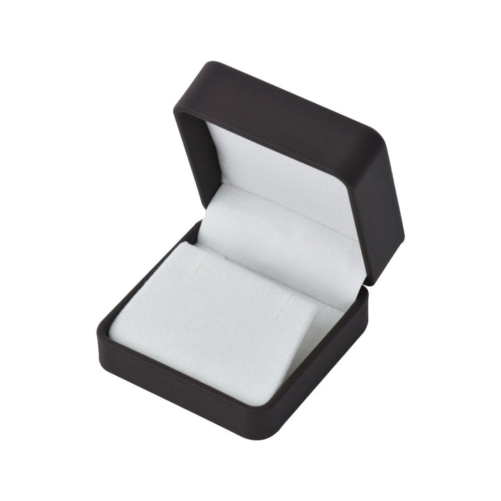 High-End Elegant Black Round Corner PU Materials Jewelry Package Boxes For Wedding