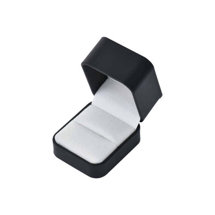 High-End Elegant Black Round Corner PU Materials Jewelry Package Boxes For Wedding