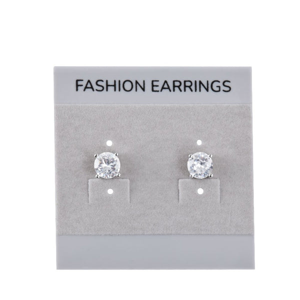 100pcs Grey/Black Premium Black Velvet  Earring Cards ,  Hanging Plastic Jewelry Earring Card (5.1*5.1cm)