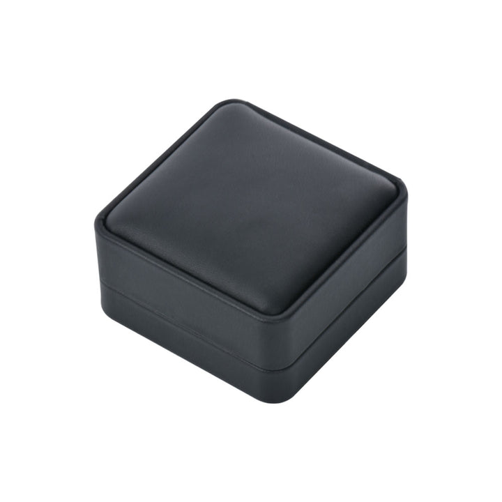 High-End Elegant Black Round Corner PU Materials Jewelry Package Boxes For Wedding