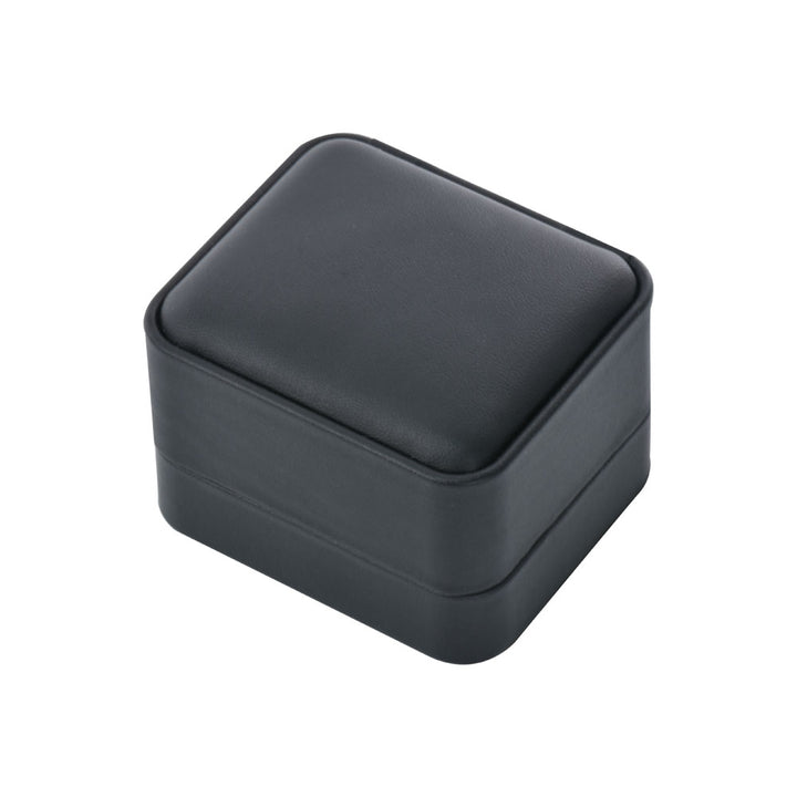 High-End Elegant Black Round Corner PU Materials Jewelry Package Boxes For Wedding
