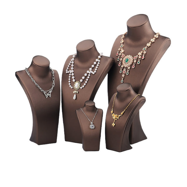 Jewelry Display Stand Brushed Necklace Display Stand Pendant Necklace Jewelry Portrait Neck Model Display Props
