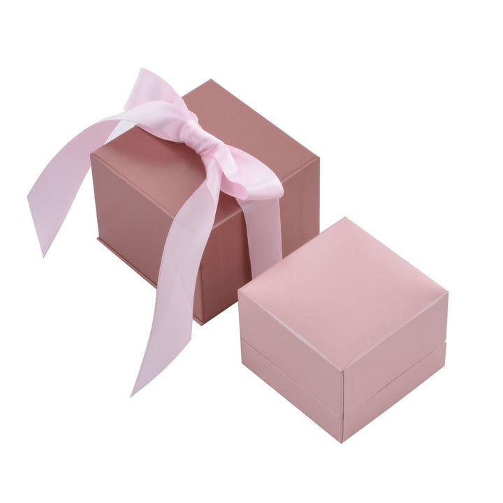 Romantic Luxury Pink Color Jewelry Package Box Set With Paper Bag