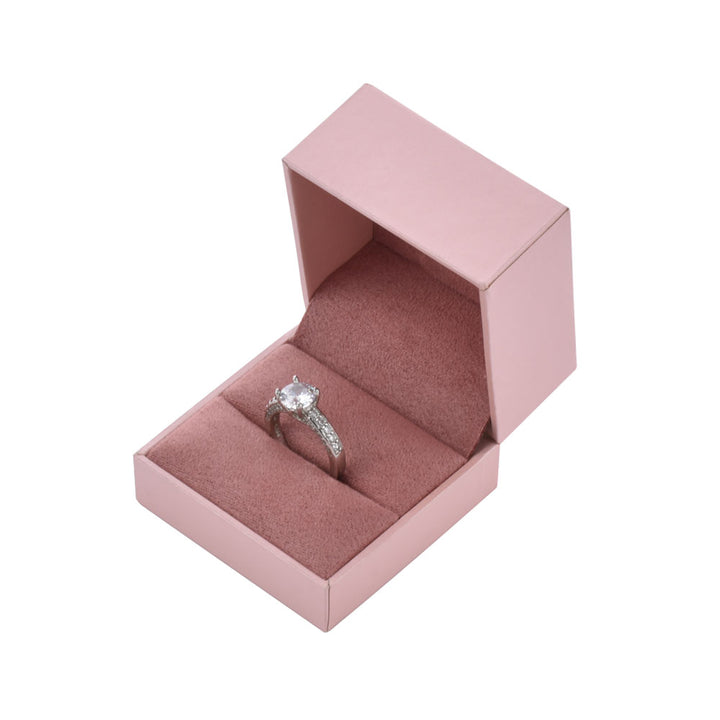 Romantic Luxury Pink Color Jewelry Package Box Set With Paper Bag