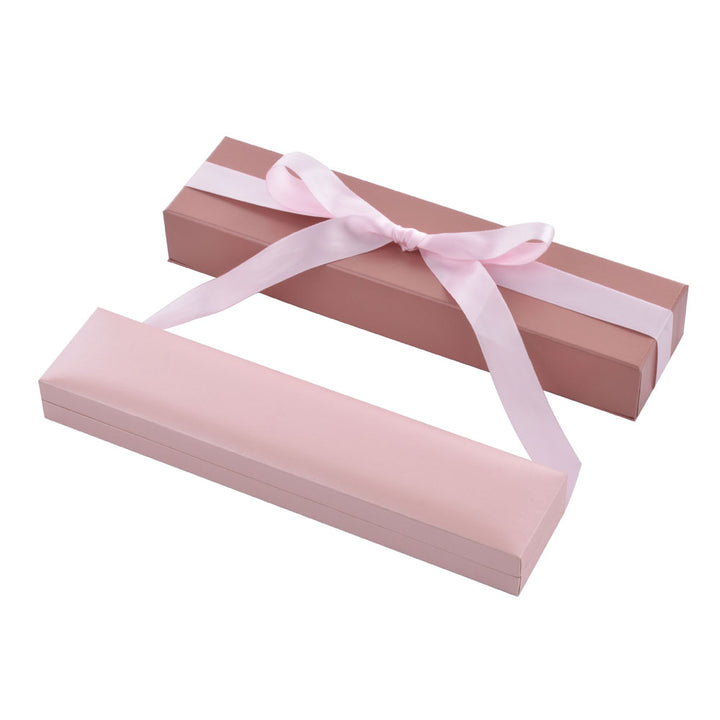 Romantic Luxury Pink Color Jewelry Package Box Set With Paper Bag
